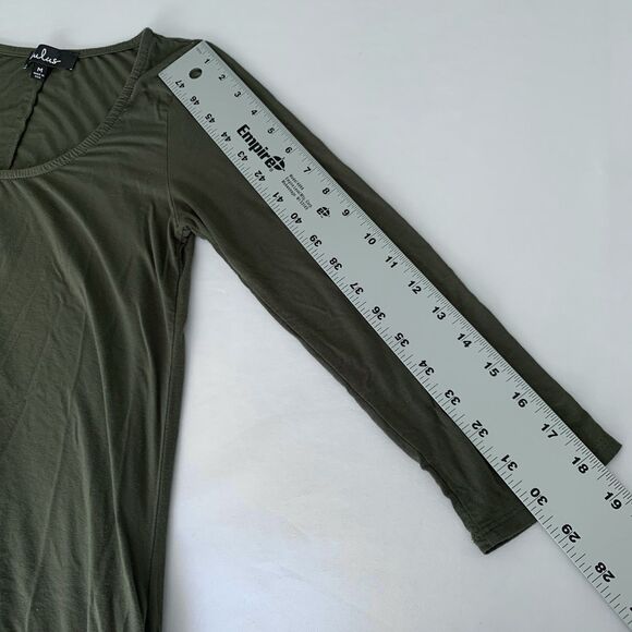 Lulus Twirl Power Dress Women M Olive Green 3/4 Sleeve TShirt Mini Stretch Fall - Picture 7 of 9